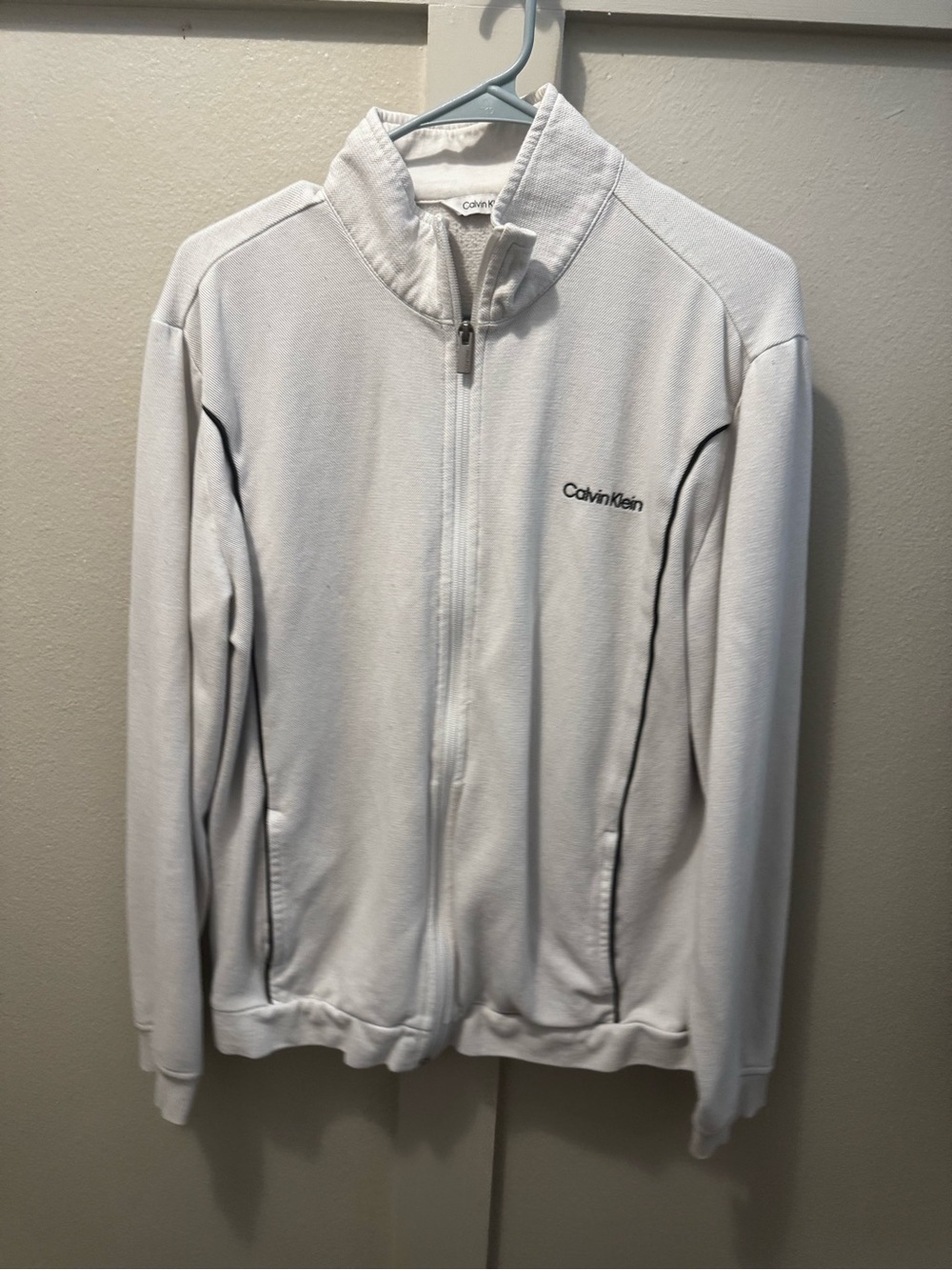 Calvin Klein Men's Light Gray Full-Zip Shirt Jacket